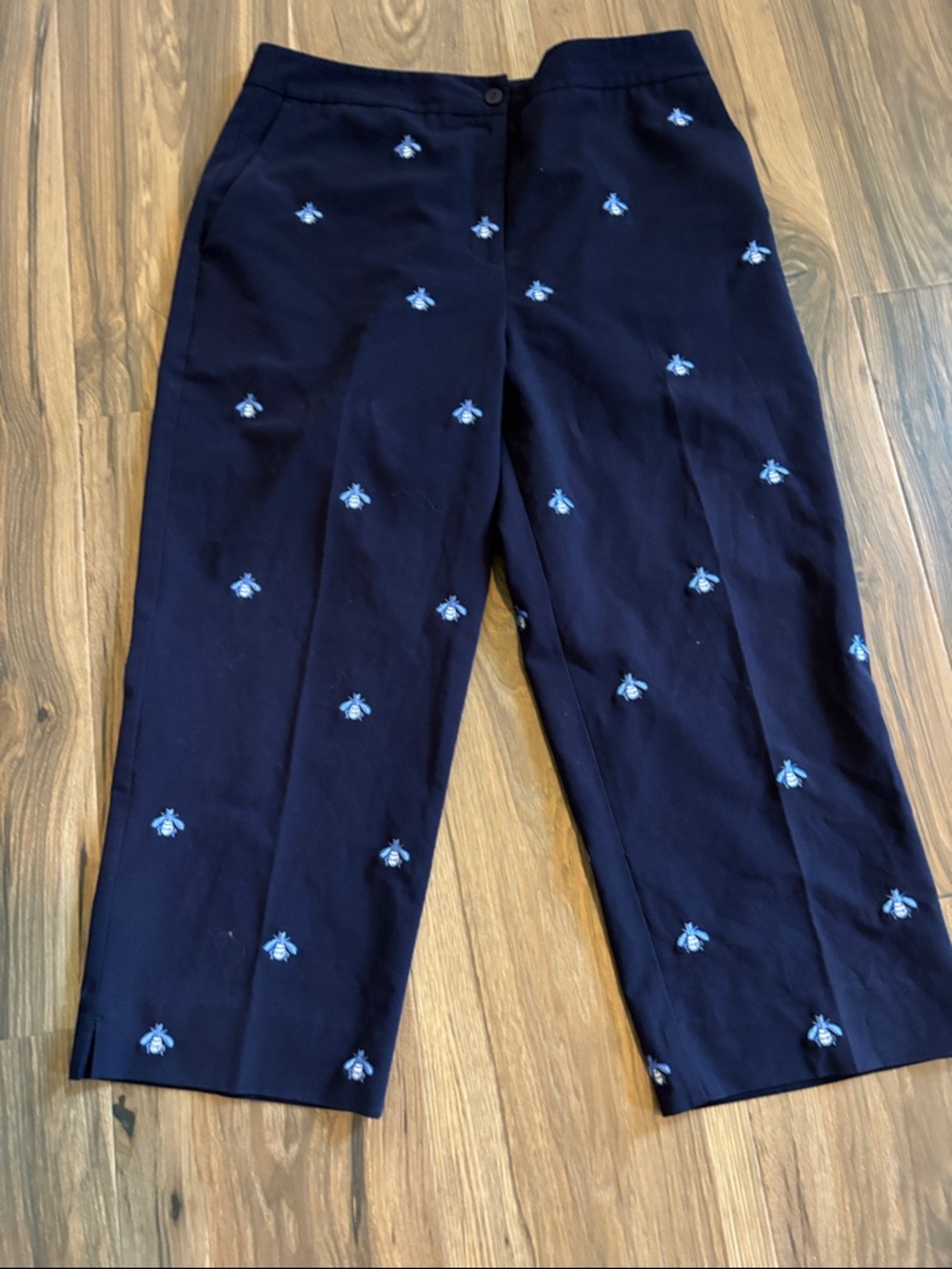 EP Pro Navy Pants with Embroidered Bee Motif